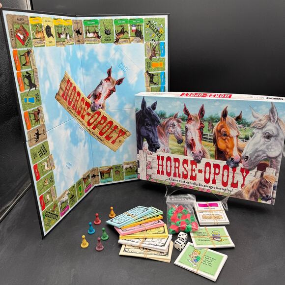 Horse-opoly Horseopoly Board Game Complete Like New - Picture 6 of 7